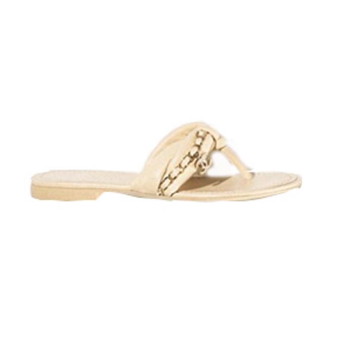 CHANEL SANDALS LAMBSKIN & METALBEIGE G38210 X56564 0N719